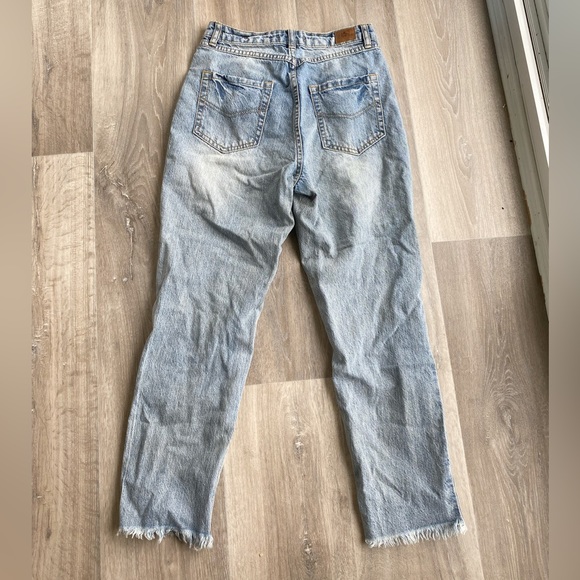 O’Neill Distressed Button Fly High Rise Washed Denim Jeans - Picture 2 of 2